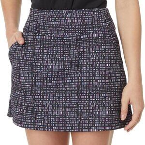 adidas Women's Ultimate365 Skort, Extra Small, Black and Purple Pattern